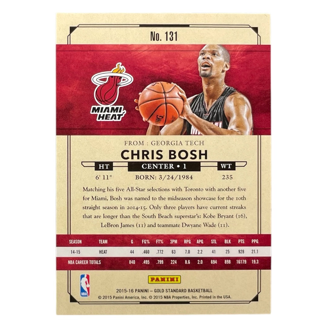 PANINI NBAカード GOLD STANDARD CHRIS BOSH MIAMI HEAT /299 #131 中古 IT2