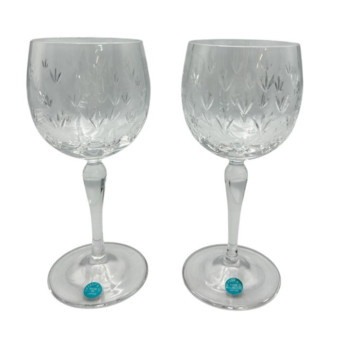 未使用品 ティファニー TIFFANY&CO. フローレット ペア ワイングラス 洋食器 ブランド おしゃれ 酒器 アルコール グラス 中古 W4