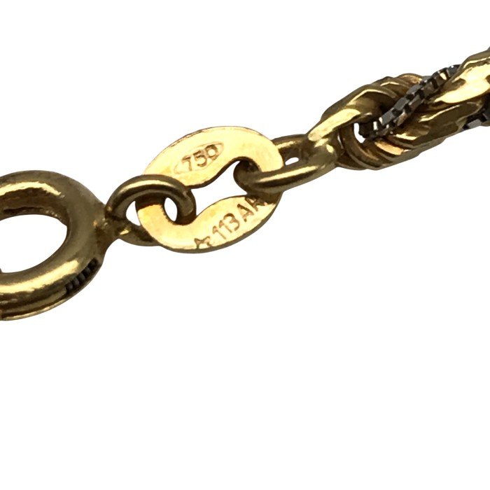 K18 ネックレス レディース スクリュー&ベネチアンチェーン ゴールド 50cm 中古 T1