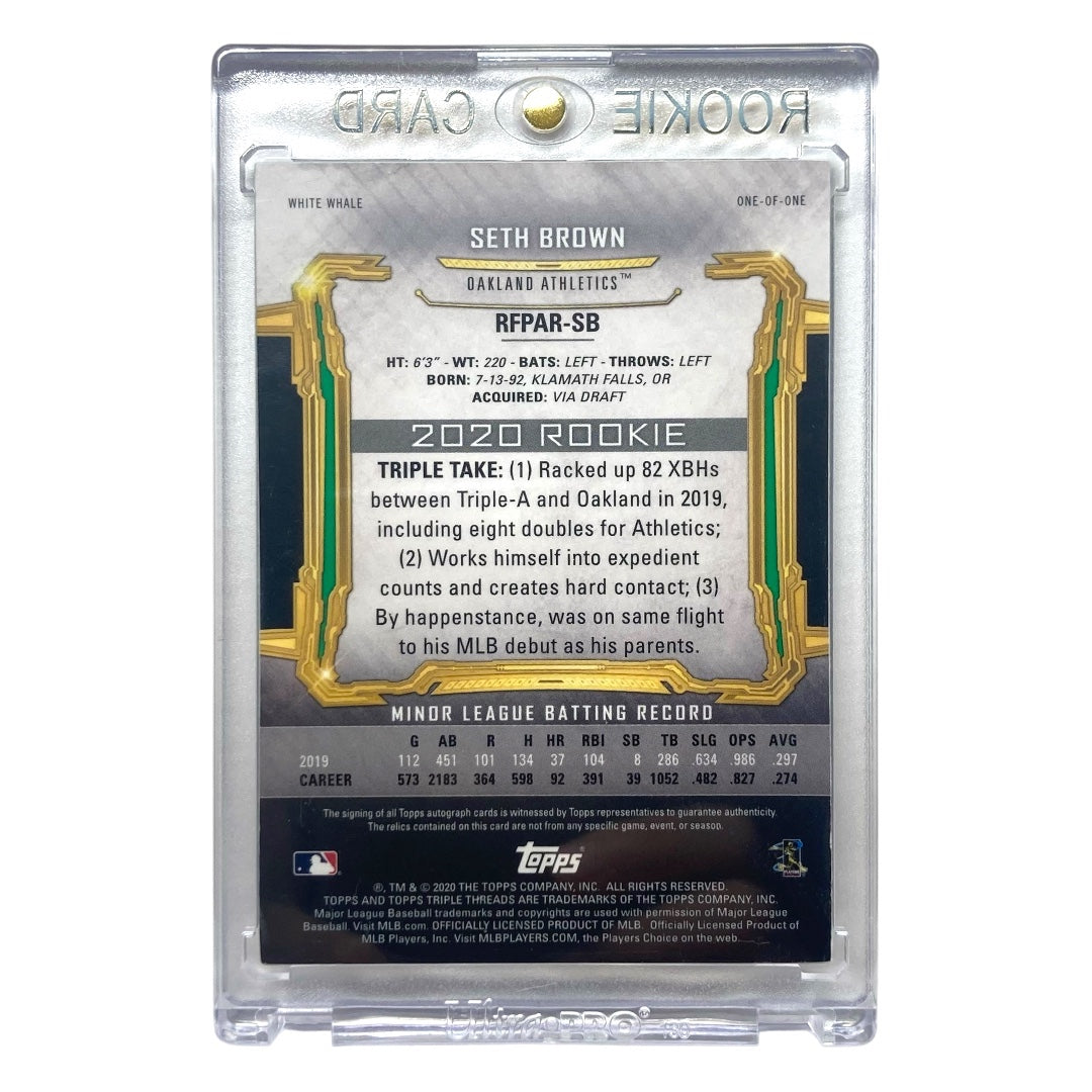 TOPPS MLBカード TRIPLE THREADS SETH BROWN ATHLETICS ONE OF ONE #RFPAR-SB 中古 IT2