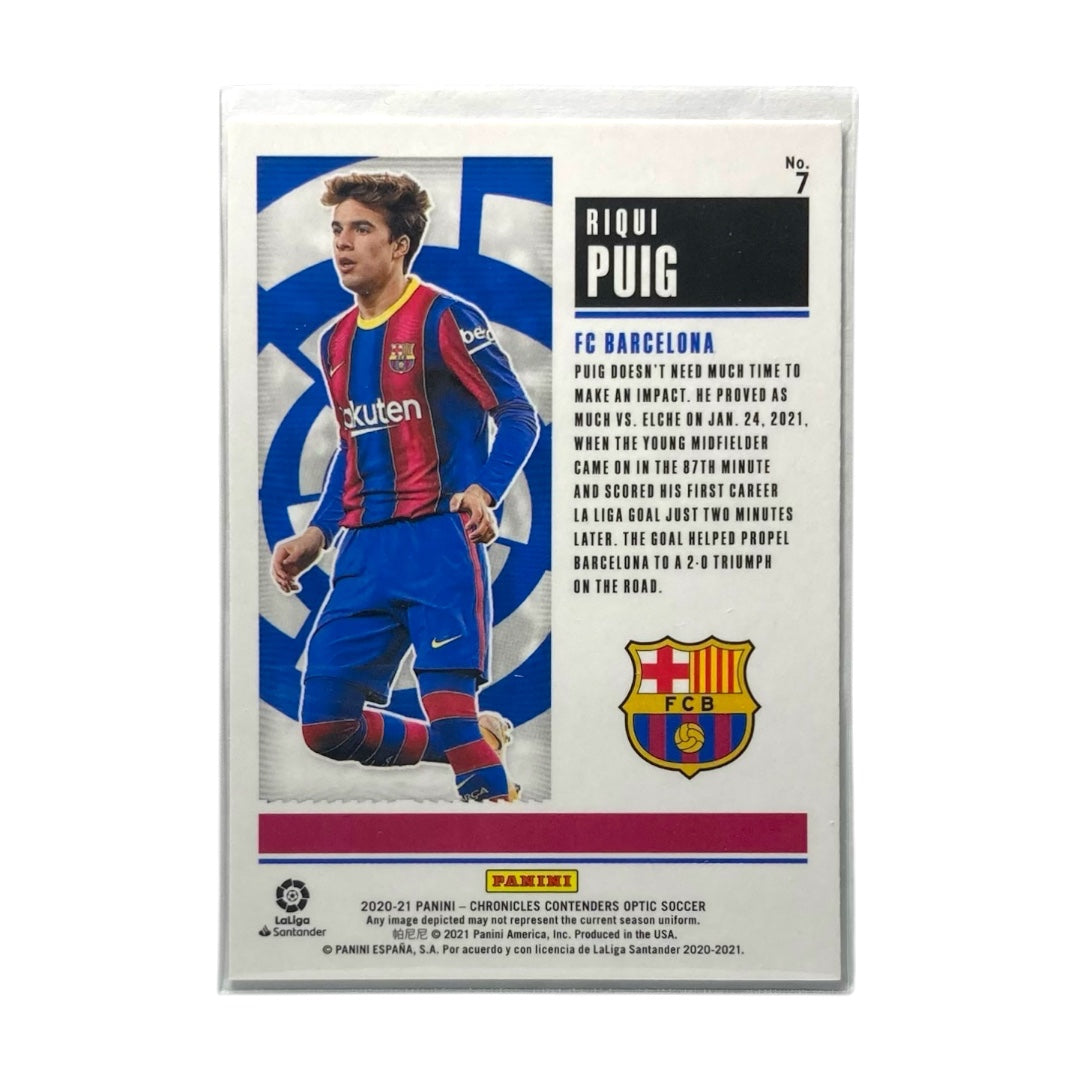 PANINI サッカーカード CHRONICLES CONTENDERS OPTIC RIQUI PUIG BARCELONA #7 中古 IT2