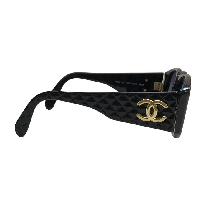 CHANEL シャネル サングラス レディース マトラッセ ココマーク ヴィンテージ フルリム ブラック/ブルー系 01450 94305 中古 T1