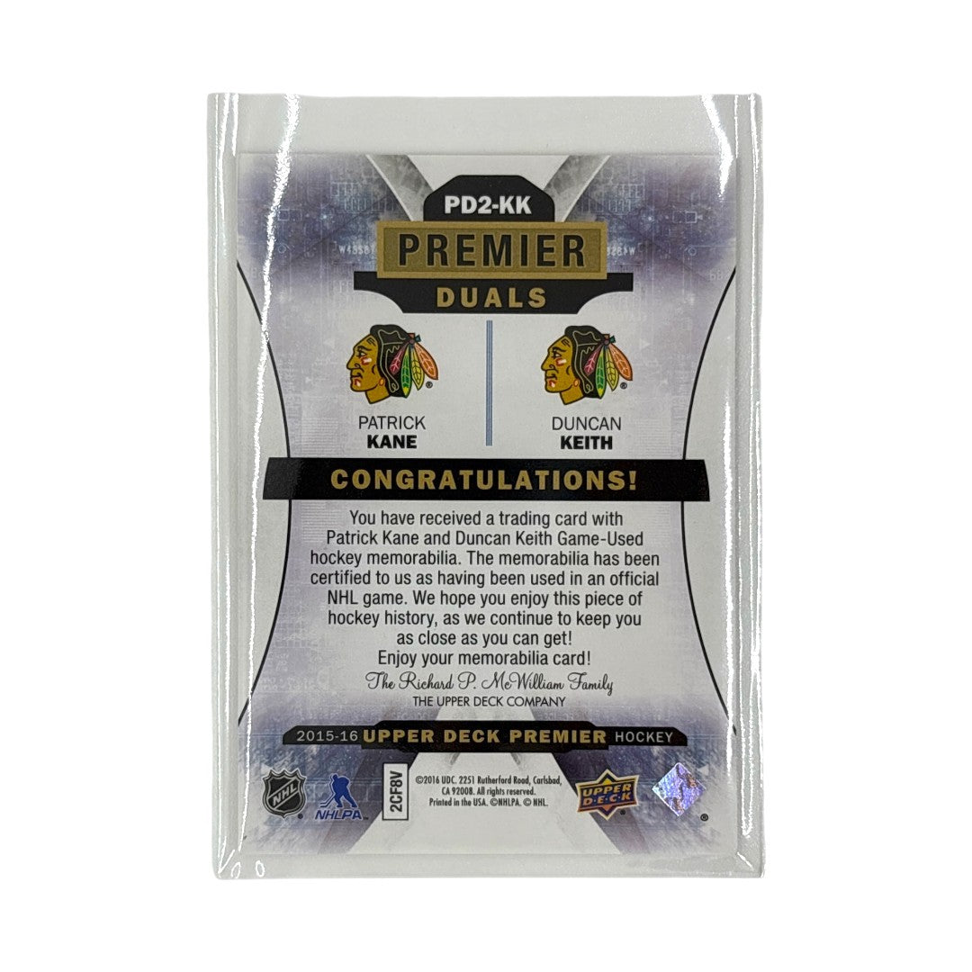 UPPER DECK NHLカード PREMIER PATRICK KANE DUNCAN KEITH BLACKHAWKS 135/149 #PD2-KK 中古 IT1