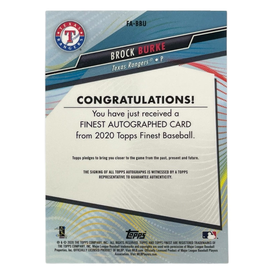TOPPS MLBカード FINEST BROCK BURKE TEXAS RANGERS #FA-BBU 中古 IT2