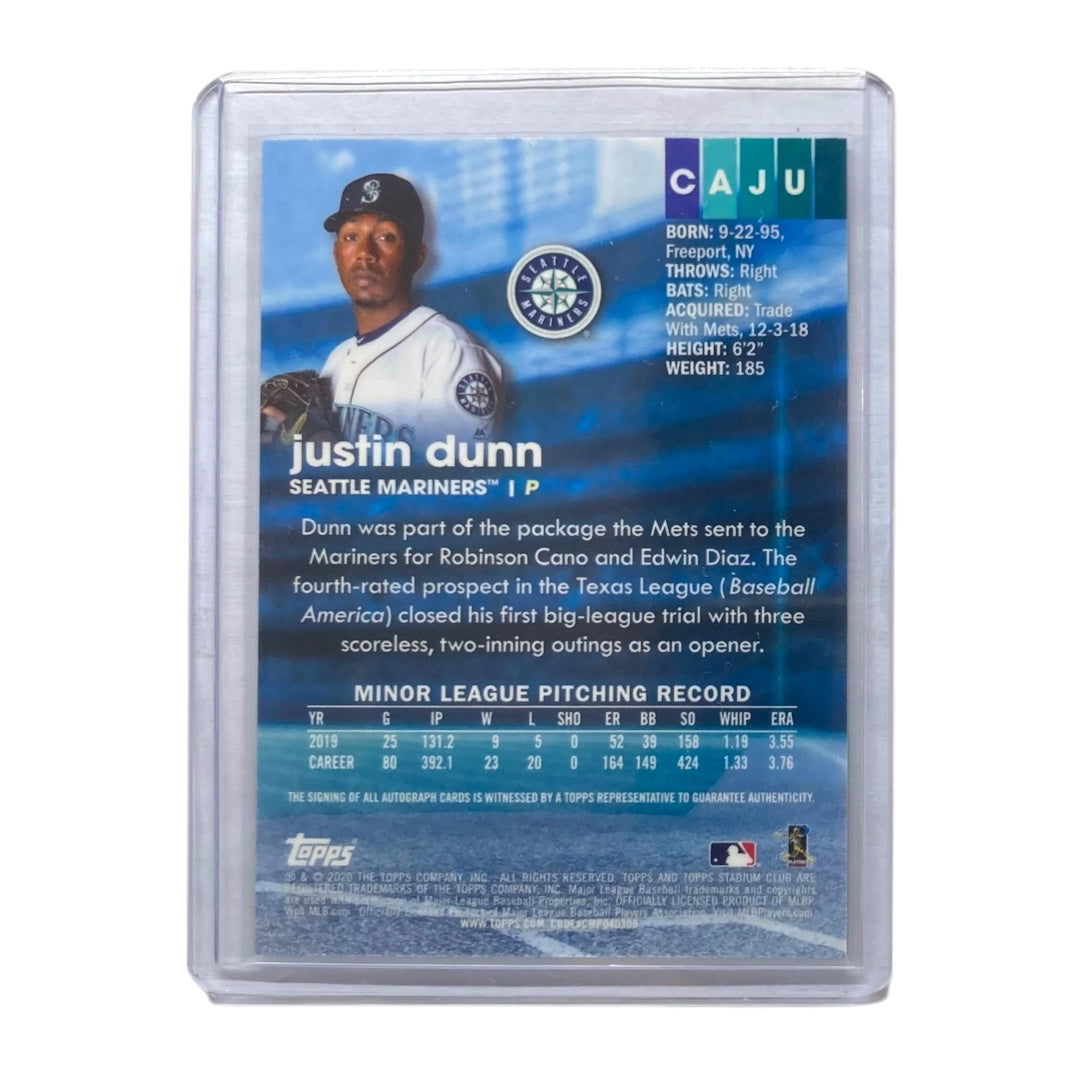 TOPPS MLBカード STUDIUM CLUB JUSTIN DUNN SEATTLE MARINERS #CAJU 中古 IT2