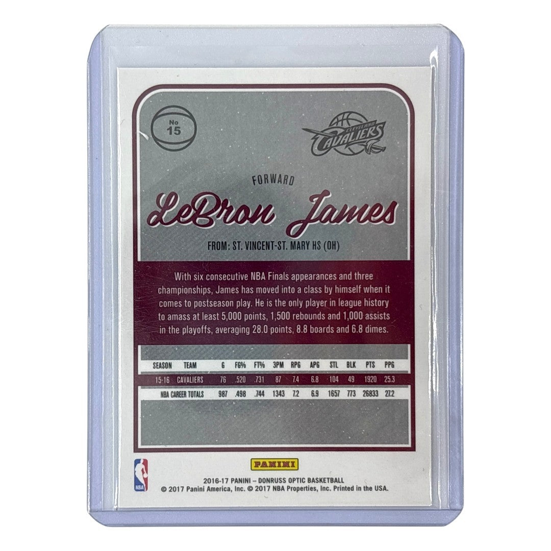 PANINI NBAカード DONRUSS OPTIC LEBRON JAMES CLEVELAND CAVALIERS #15 中古 IT1