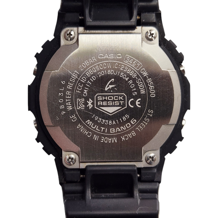 CASIO カシオ G-SHOCK 腕時計 メンズ タフソーラー 電波 LED デジタル スクエア ブラック/ブルー系 GW-B5600-2JF 中古 T1