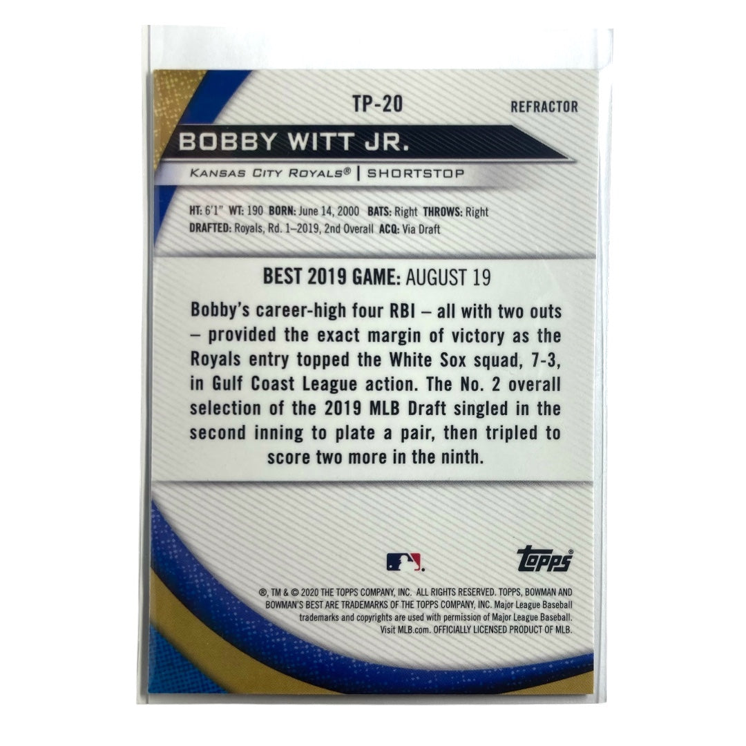 TOPPS MLBカード BOWMAN'S BEST BOBBY WITT JR. ROYALS #TP-20 中古 IT2