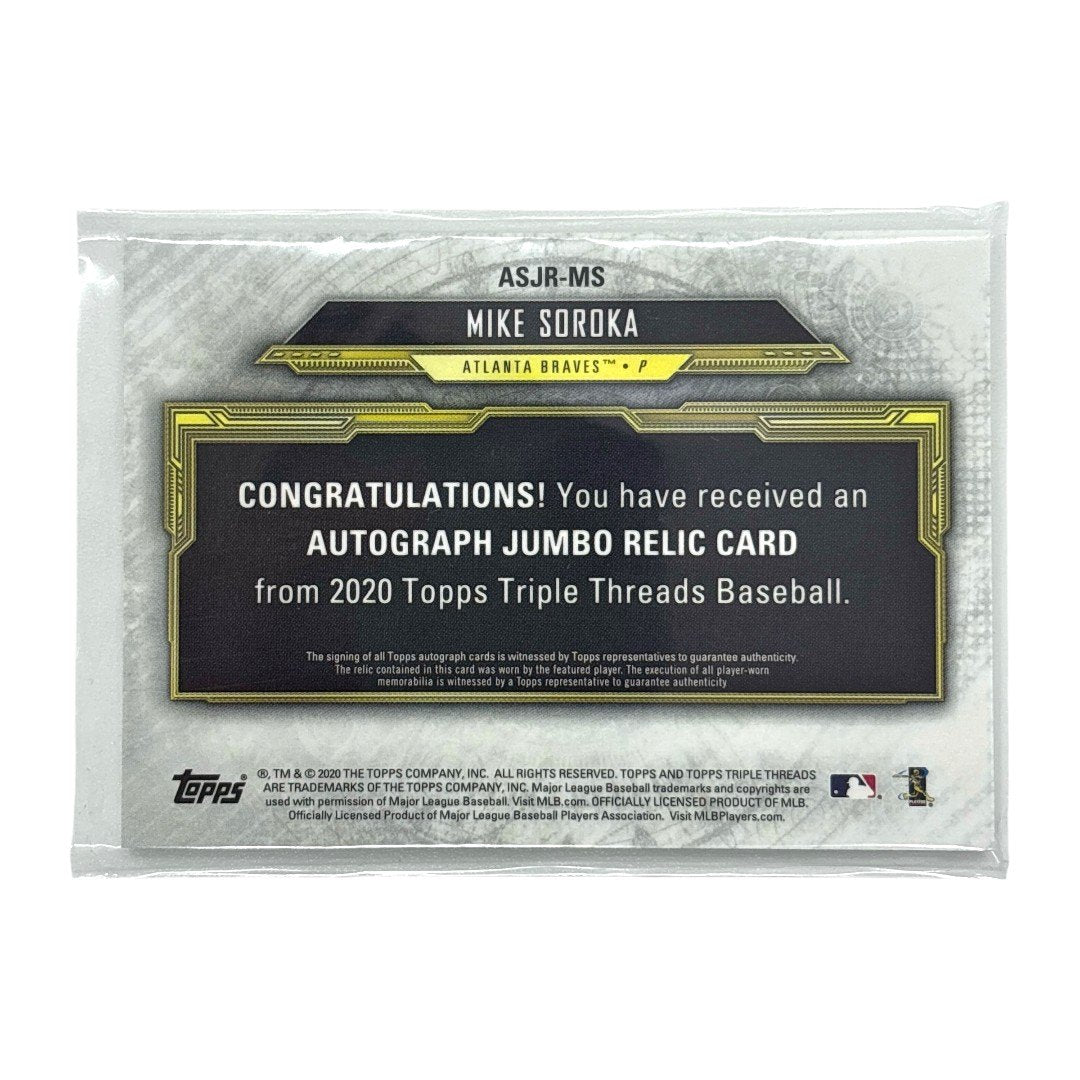 TOPPS MLBカード TRIPLE THREADS MIKE SOROKA ATLANTA BRAVES 01/50 #ASJR-MS 中古 IT1
