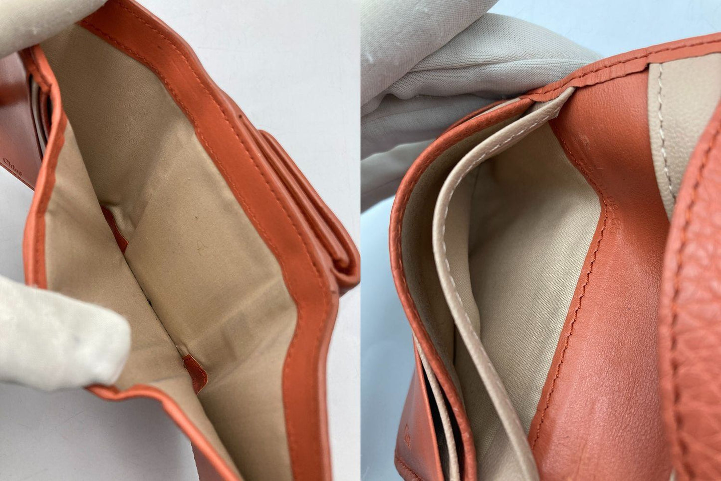 Chloe クロエ ABY アビー Wホック 3つ折り財布 中古 D4