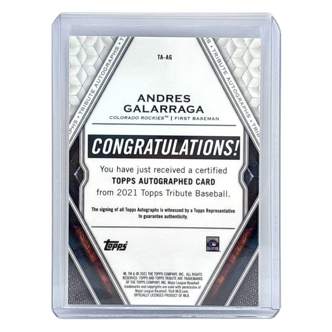 TOPPS MLBカード TRIBUTE ANDRES GALARRAGA COLORADO ROCKIES /99 #TA-AG 中古 IT1