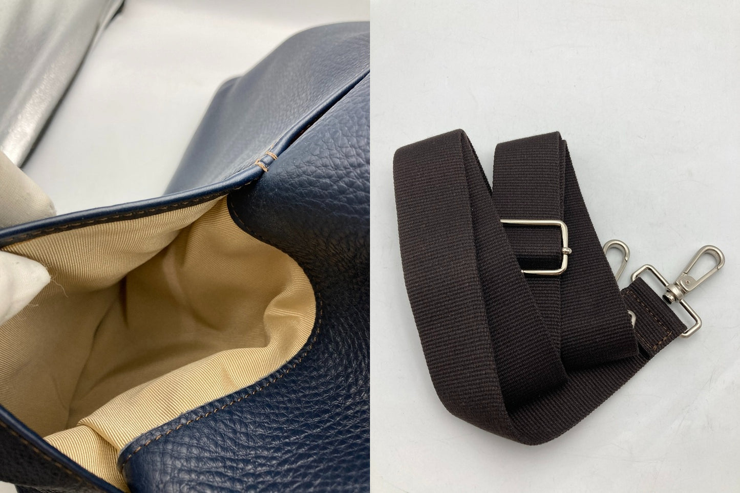 BURNEYS NEWYORK バーニーズニューヨーク レザー 2WAY ショルダーバッグ 中古 D4