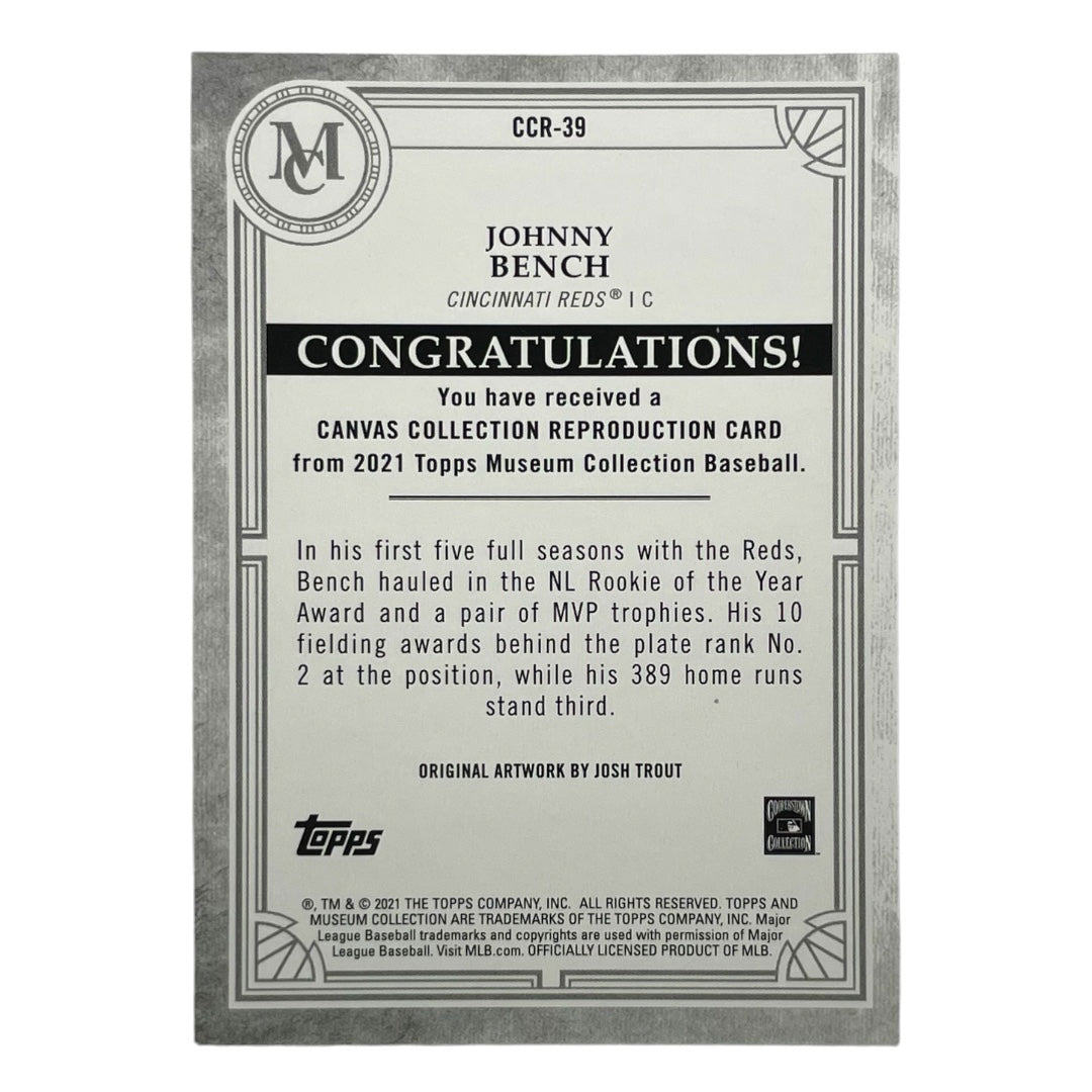 TOPPS MLBカード MUSEUM COLLECTION JOHNNY BENCH CINCINNATI REDS #CCR-39 中古 IT2