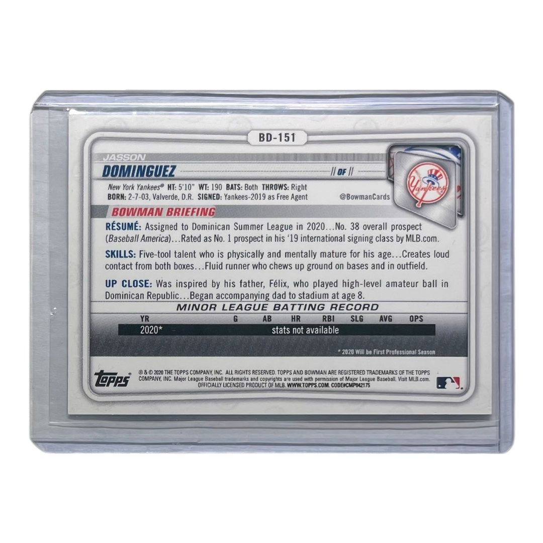 TOPPS MLBカード BOWMAN JASSON DOMINGUEZ NEW YORK YANKEES /150 #BD-151 中古 IT2