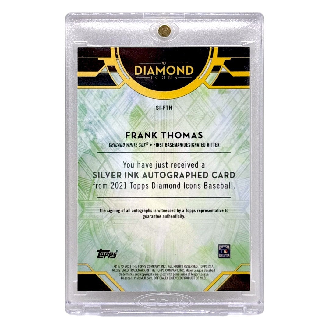 TOPPS MLBカード DIAMOND ICONS SILVER INK FRANK THOMAS CHICAGO WHITE SOX /10 #SI-FTH 中古 IT1