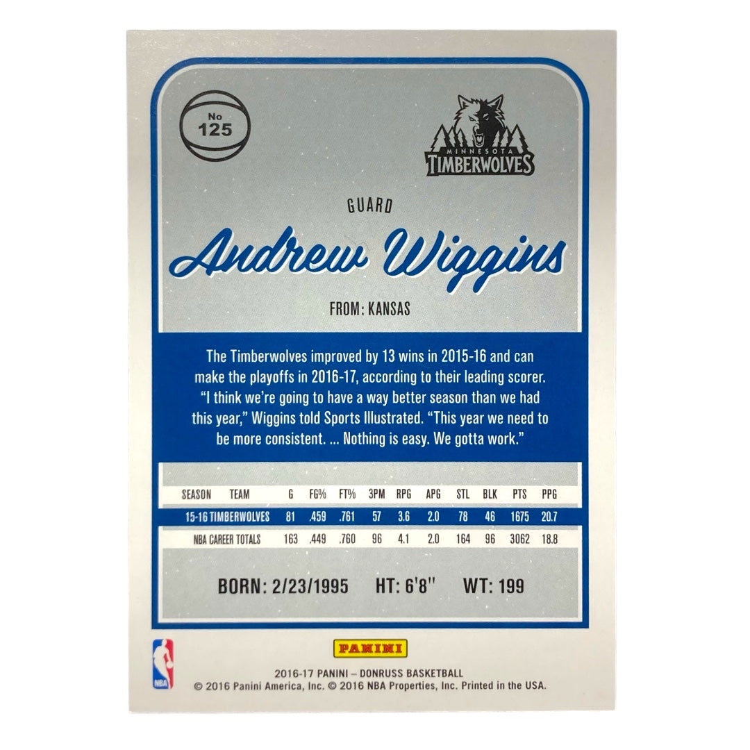 PANINI NBAカード DONRUSS PRESS PROOF ANDREW WIGGINS TIMBERWOLVES 087/299 #125 中古 IT2