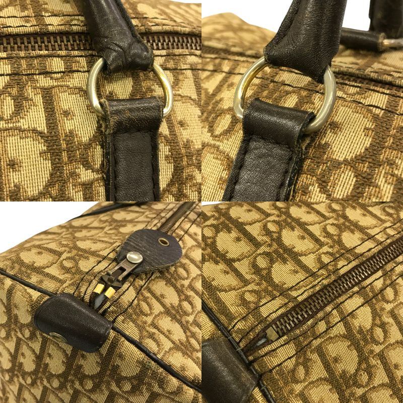 Christian Dior クリスチャンディオール トロッター ボストンバッグ ユニセックス 旅行鞄 オールド ハンドバッグ ベージュ 中古 T1