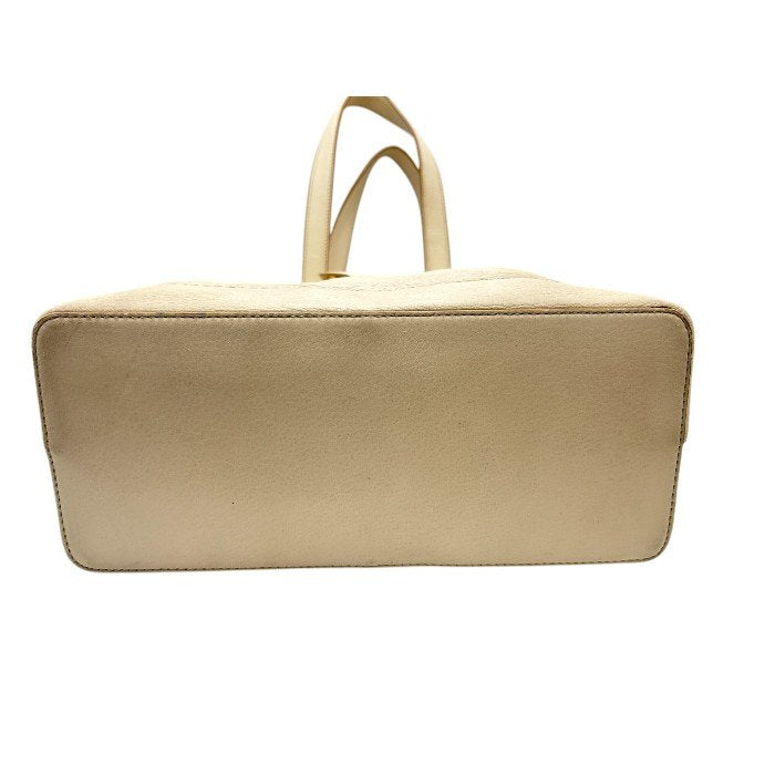BALLY バリー レザー トート バッグ アイボリー 本革 鞄 大きめ A4 通勤 中古 W4