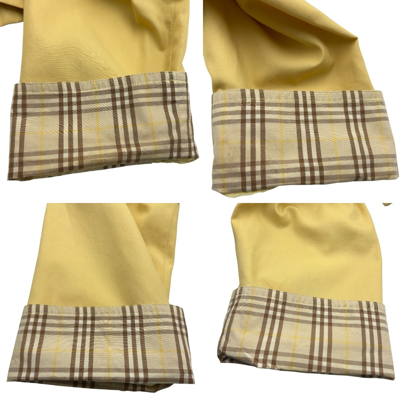 Burberrys バーバリーズ ヴィンテージ ステンカラー コート ノバチェック 金ボタン 40 FNA62-257 アウター ドローコード 春 秋 ライトアウター チェック柄 中古 W4