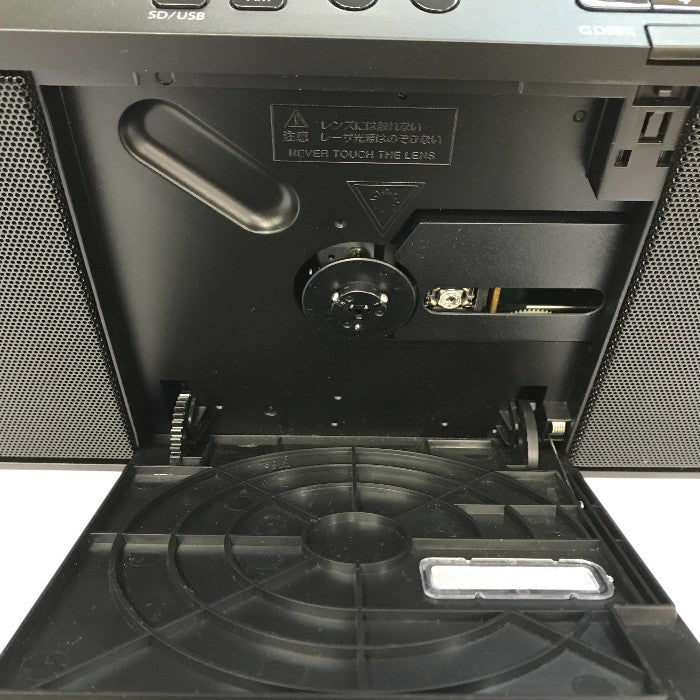 東芝 Aurex CD/ラジオ/SD/USB プレーヤー ブラック Bluetooth ワイドFM/AM 語学学習 高音質 TY-ANX1 中古 T1