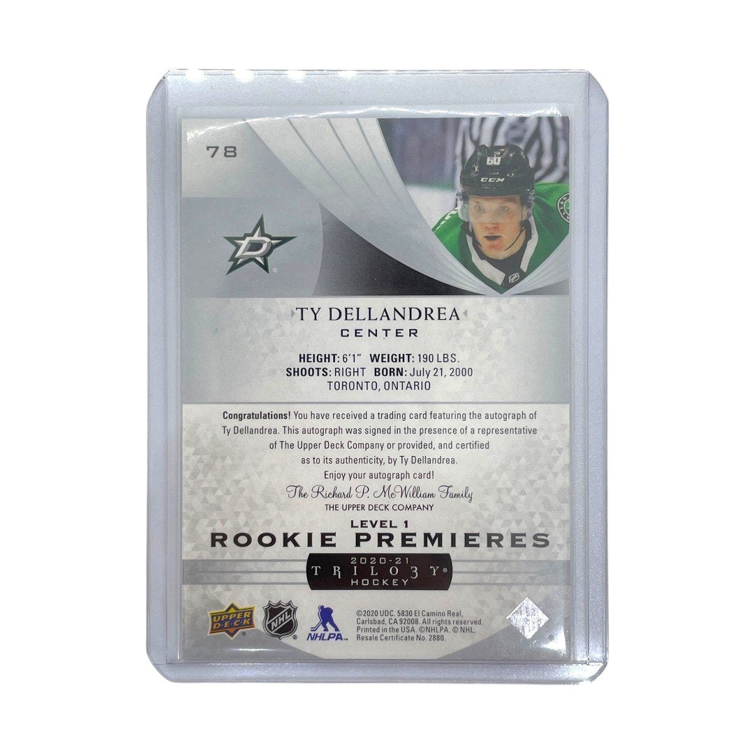 UPPER DECK NHLカード TRILOGY TY DELLANDREA STARS 008/249 #78 中古 IT1