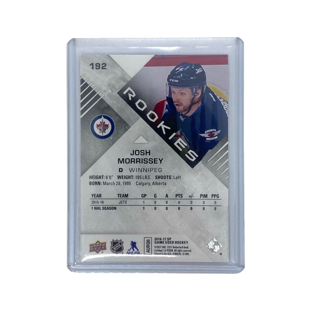 UPPER DECK NHLカード SP GAME USED JOSH MORRISSEY WINNIPEG JETS /44 #192 中古 IT2