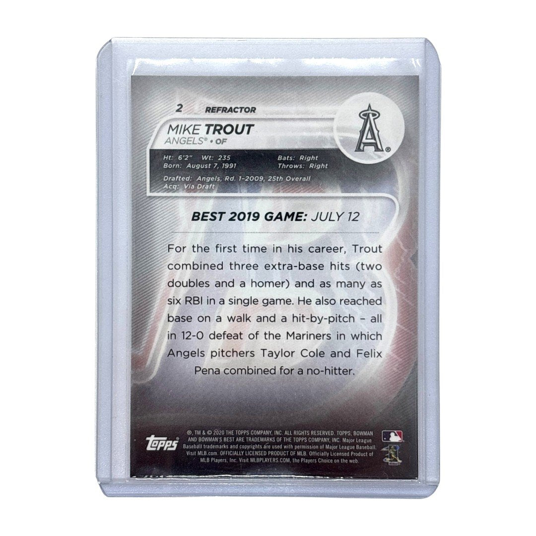 TOPPS MLBカード BOWMAN'S BEST MIKE TROUT ANGELS #2 中古 IT1