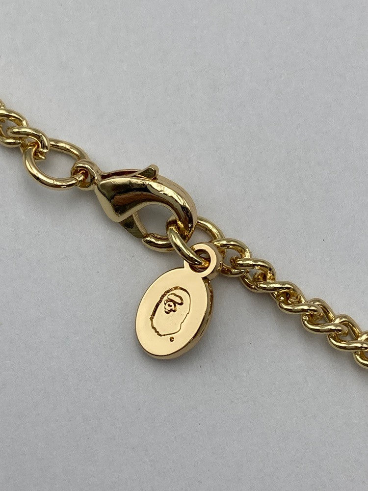 A BATHING APE ア ベイシングエイプ プレート ネックレス 中古 D4