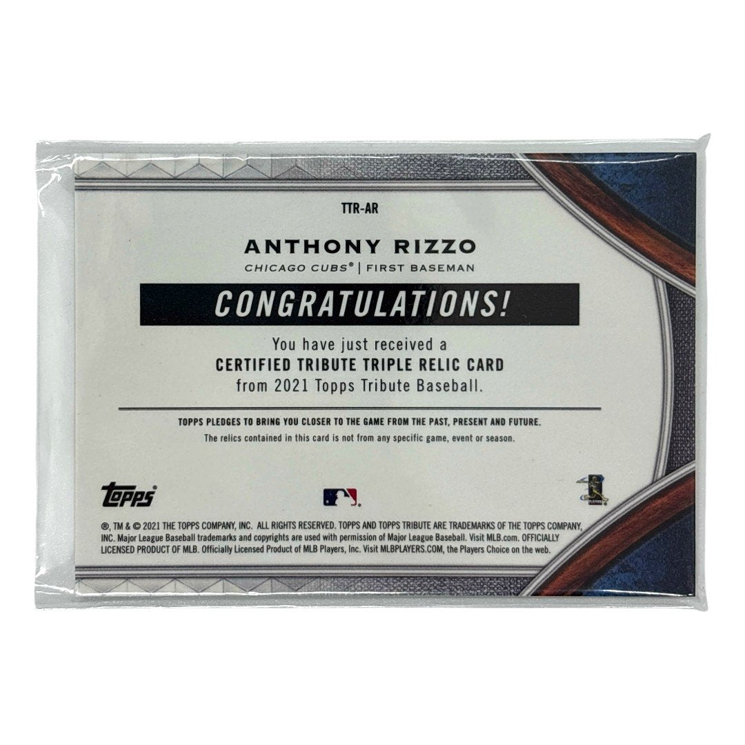 TOPPS MLBカード TRIBUTE ANTHONY RIZZO CHICAGO CUBS 115/150 #TTR-AR 中古 IT1
