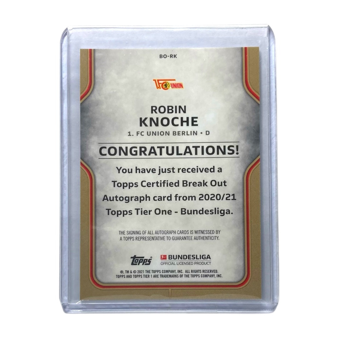 TOPPS サッカーカード TIER 1 ROBIN KNOCHE UNION BERLIN /125 #BO-RK 中古 IT2