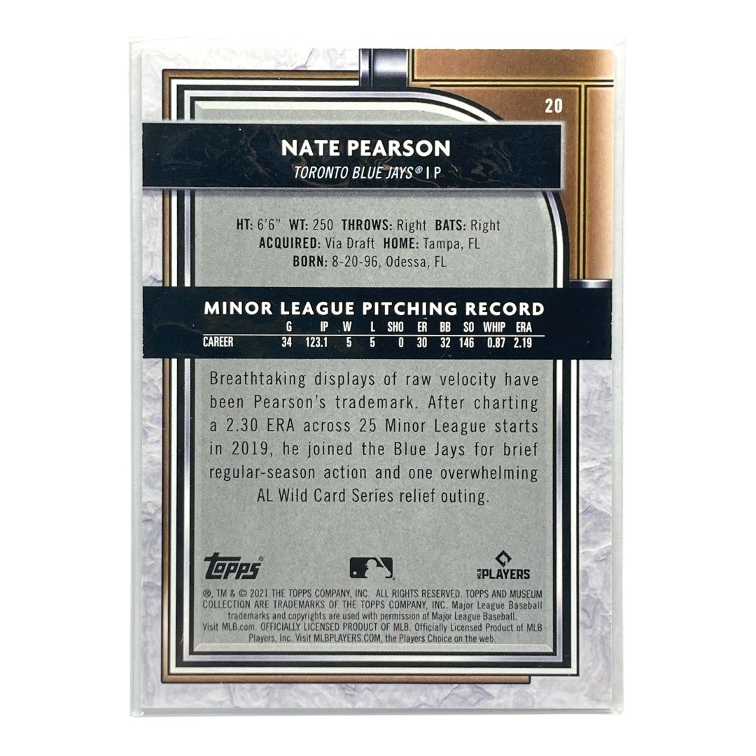 TOPPS MLBカード MUSEUM COLLECTION NATE PEARSON BLUE JAYS 38/99 #20 中古 IT2