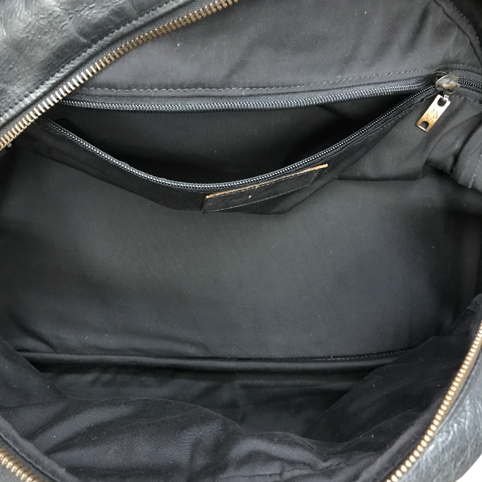 Jas-M.B. ジェスエムビー ボストンバッグ メンズ レザー ブラック 中古 N1