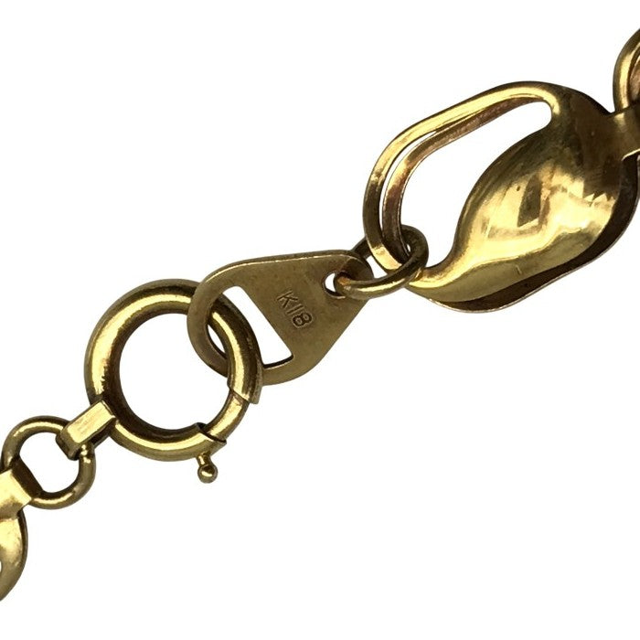 K18 ネックレスチェーン レディース リーフデザインチェーン ゴールド 40cm 中古 T1