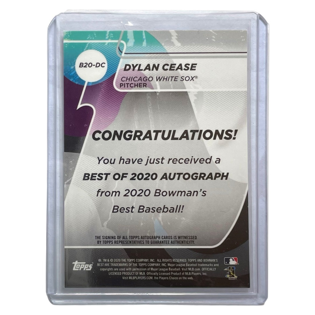 TOPPS MLBカード BOWMAN'S BEST DYLAN CEASE CHICAGO WHITE SOX /150 #B20-DC 中古 IT2