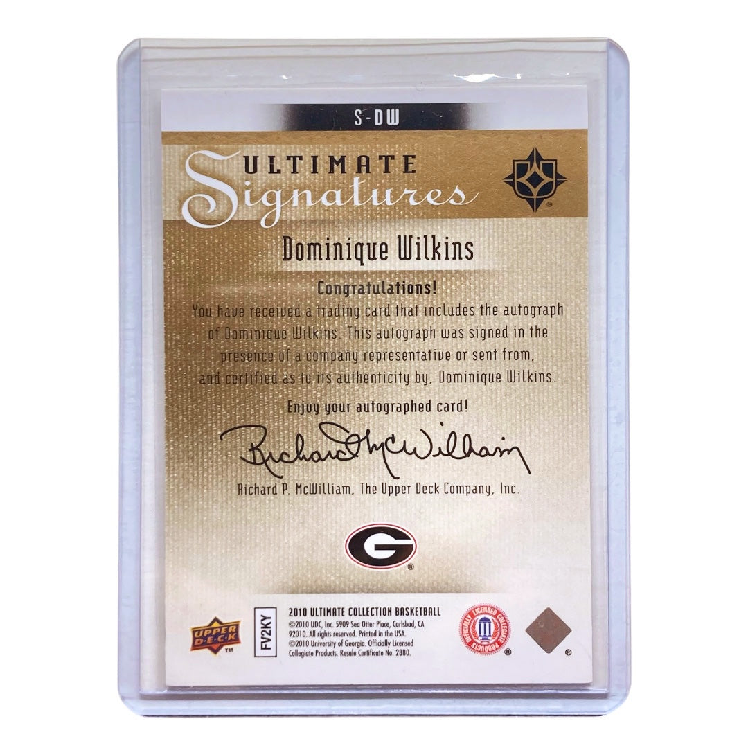 UPPER DECK NBAカード ULTIMATE COLLECTION DOMINIQUE WILKINS GEORGIA BULLDOGS 73/99 #S-DW 中古 IT2