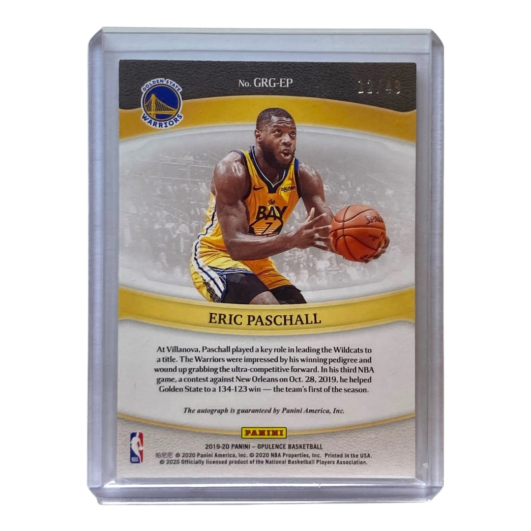 PANINI NBAカード OPULENCE ERIC PASCHALL WARRIORS 12/49 #GRG-EP 中古 IT2