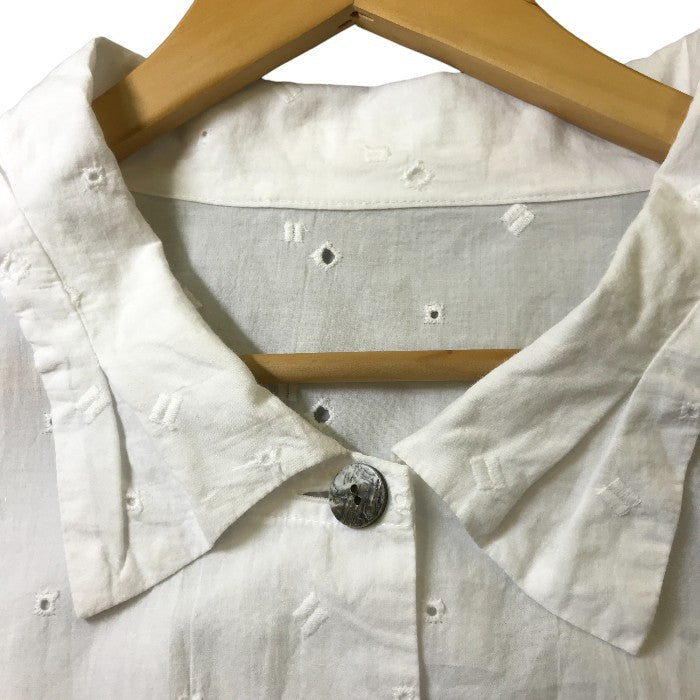 慈雨 センソユニコ 綿100% ブラウス ホワイト 40 レディース シャツ トップス 夏 中古 KW1