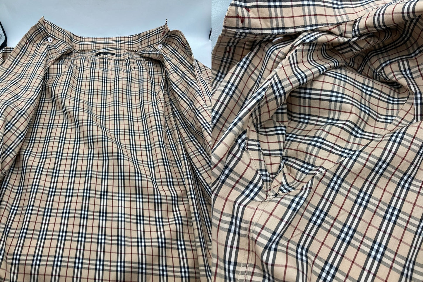 BURBERRY BLACK LABEL バーバリー ブラックレーベル ノバチェック 長袖シャツ サイズ3 メンズ BMW90-902 中古 D4