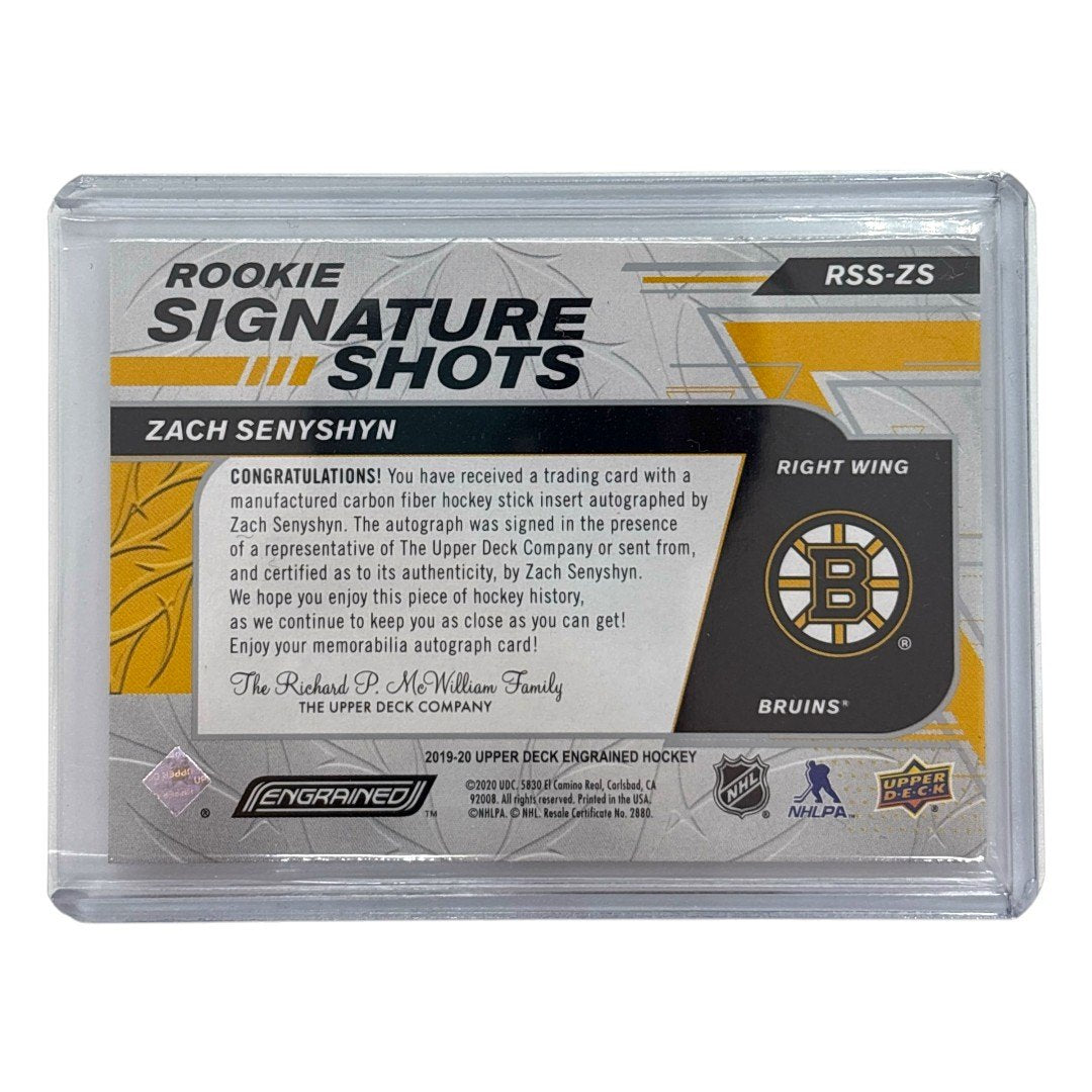 UPPER DECK NHLカード ENGRAINED ZACH SENYSHYN BRUINS 158/249 #RSS-ZS 中古 IT1