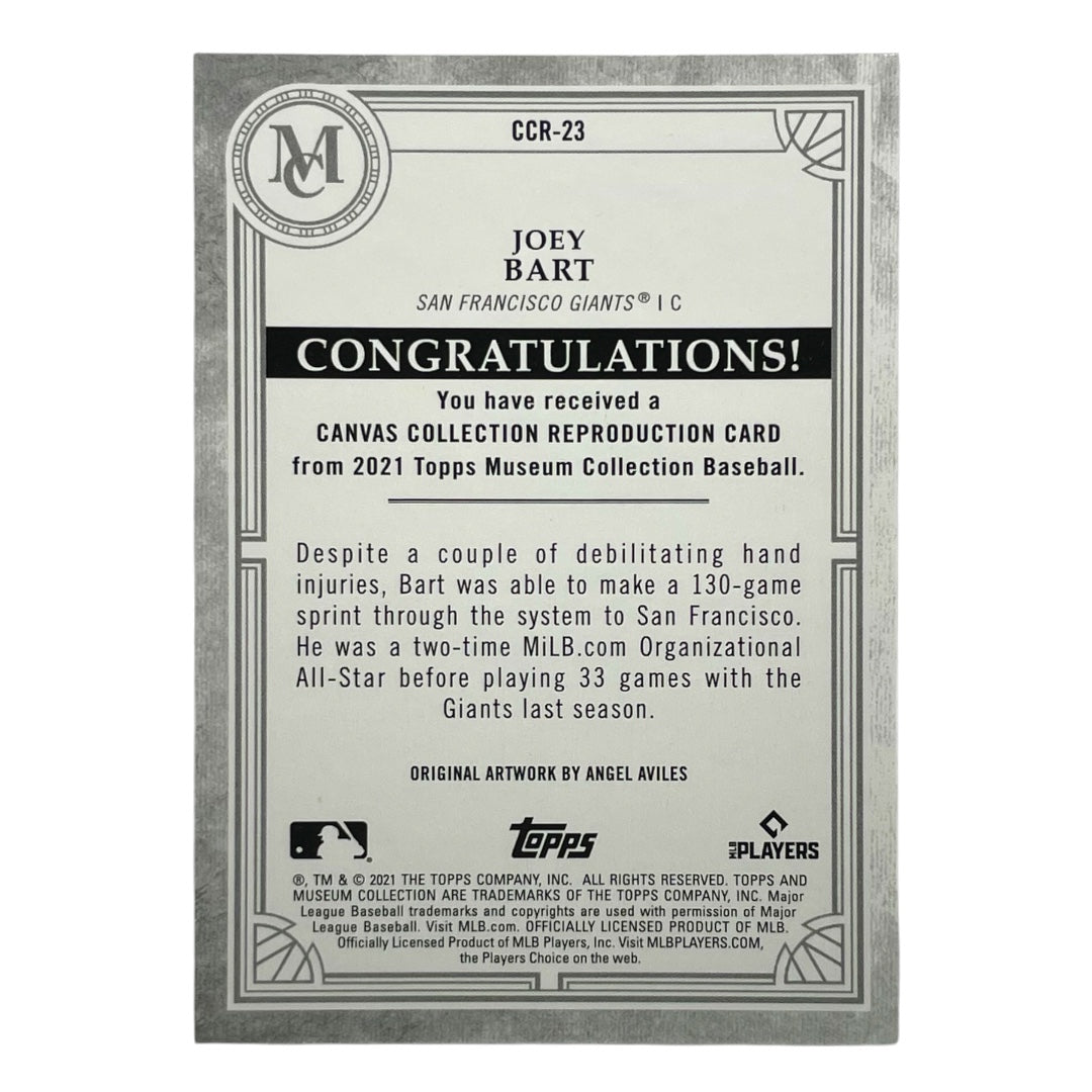 TOPPS MLBカード MUSEUM COLLECTION JOEY BART SAN FRANCISCO GIANTS #CCR-23 中古 IT2