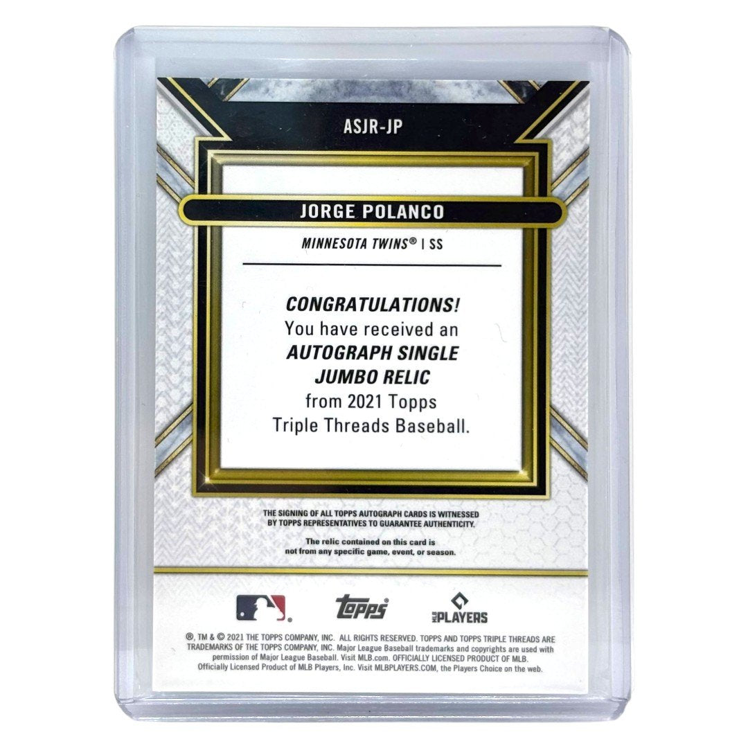 TOPPS MLBカード TRIPLE THREADS JORGE POLANCO MINNESOTA TWINS /10 #ASJR-JP 中古 IT1