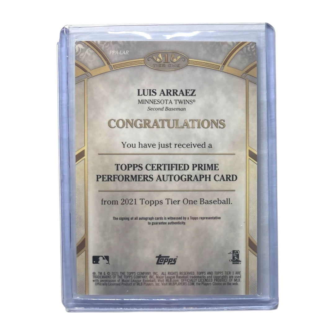 TOPPS MLBカード TIER 1 LUIS ARRAEZ MINNESOTA TWINS /300 #PPA-LAR 中古 IT2