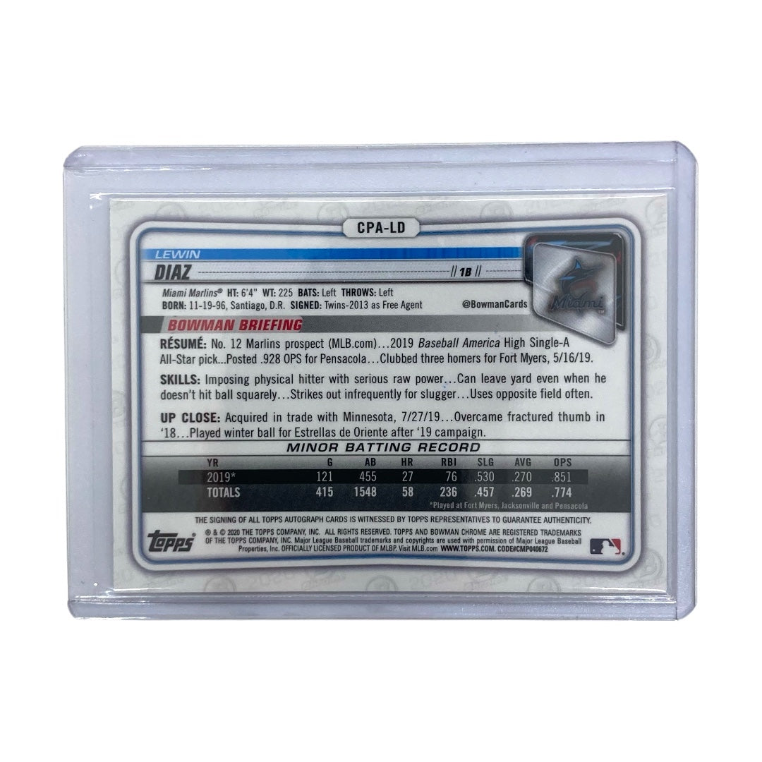TOPPS MLBカード BOWMAN CHROME LEWIN DIAZ MARLINS #CPA-LD 中古 IT2