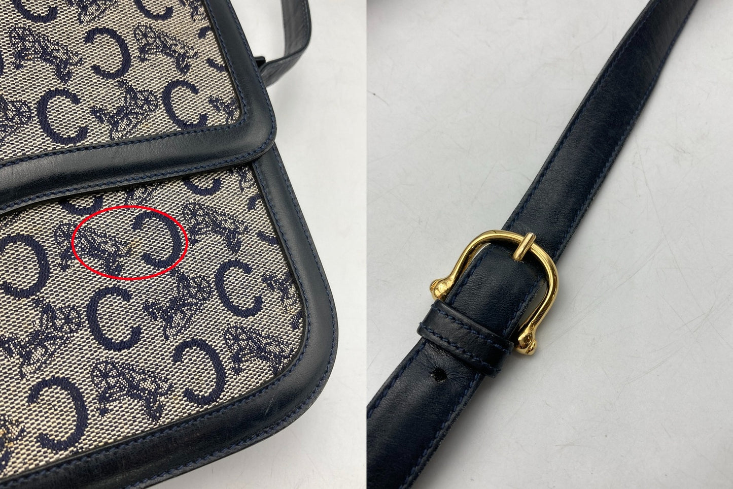 CELINE セリーヌ Cサルキー 肩掛け ショルダーバッグ レディース 中古 D4