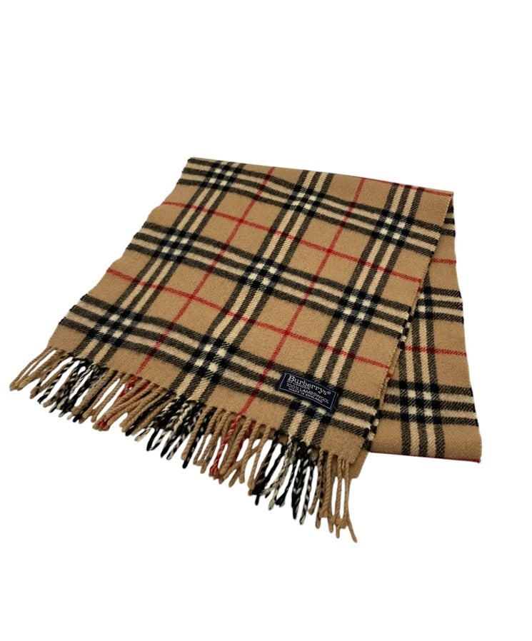 Burberry's バーバリーズ 英国製 ノバチェック マフラー ウール100% 中古 D4