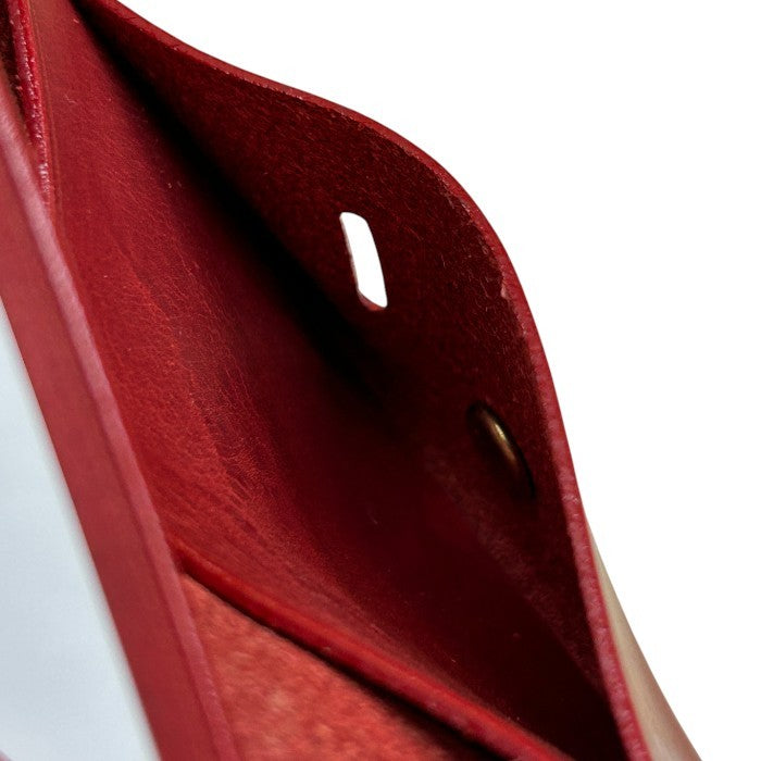 DAYS ART デイズアート 本革 小さい 財布 ミニウォレット レザー レッド レディース メンズ ユニセックス 鍵ポケット 札入れ 中古 W4