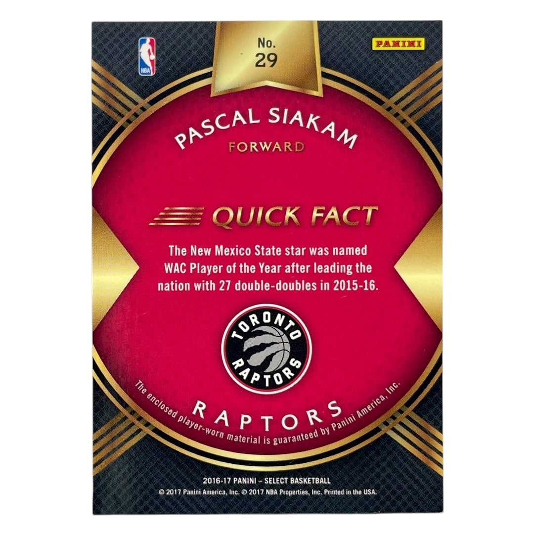PANINI NBAカード SELECT PASCAL SIAKAM RAPTORS #29 中古 IT2