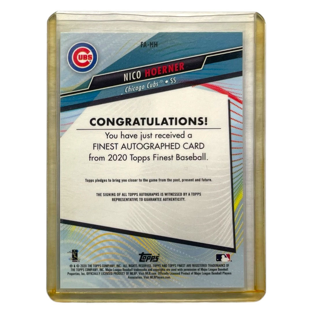 TOPPS MLBカード FINEST NICO HOERNER CHICAGO CUBS /99 #FA-MH 中古 IT2