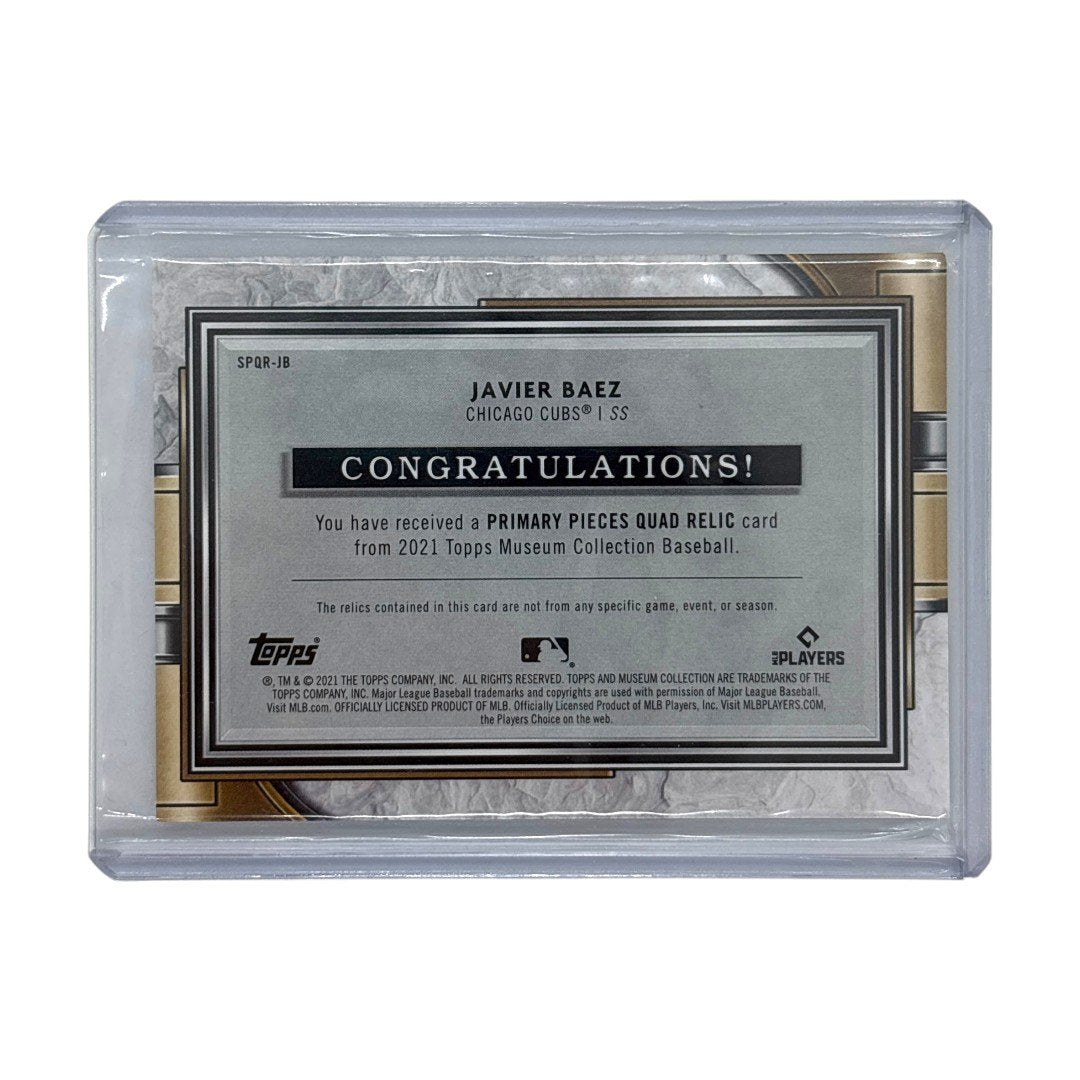 TOPPS MLBカード MUSEUM COLLECTION JAVIER BAEZ CHICAGO CUBS 14/25 #SPQR-JB 中古 IT1