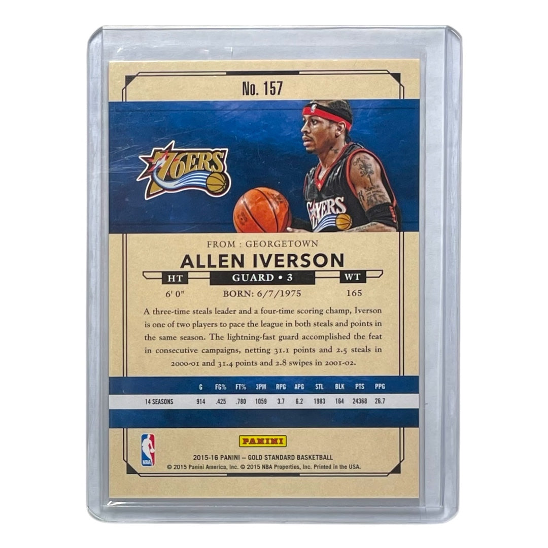 PANINI NBAカード GOLD STANDARD ALLEN IVERSON PHILADELPHIA 76ERS /299 #157 中古 IT2